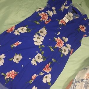 Blue floral forever 21 dress